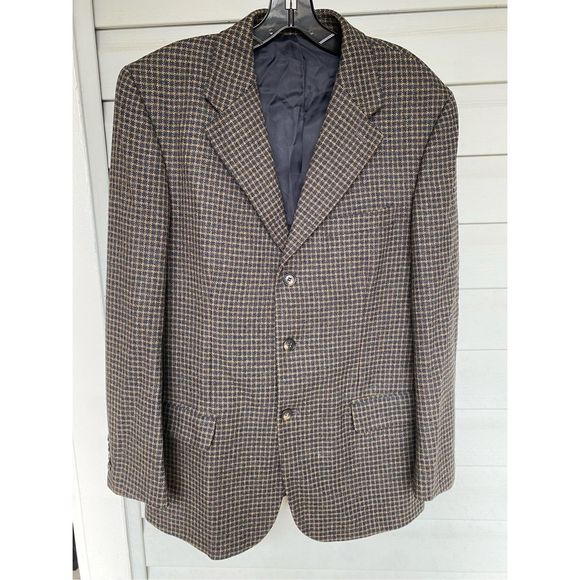 MASSIMO DUTTI HANDMADE OVERSIZED WOOL CHECK TARTAN COAT RARE Size 48/38 - Picture 2 of 9